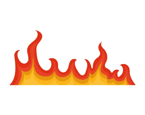 Colored Flame Illustration White — Stockvector