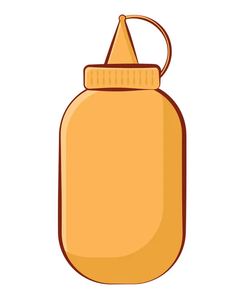 Mustard Jar Design White — Stock Vector