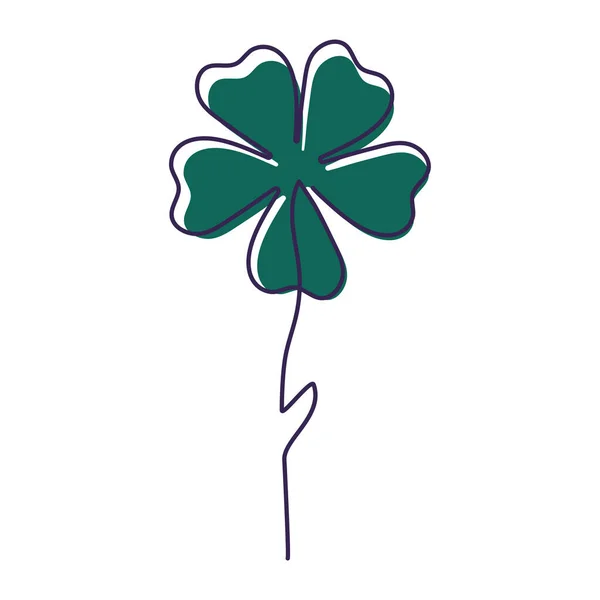 One Line Clover White — Image vectorielle