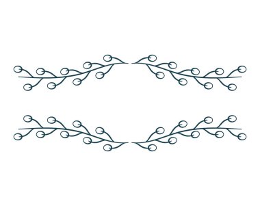 nature branch ornament over white