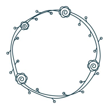 rose ornament illustration over white