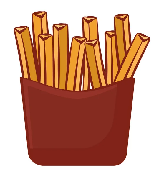 Colored French Fries White — Image vectorielle