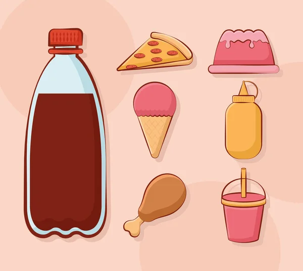 Poster Fast Food Items Bundle — Image vectorielle