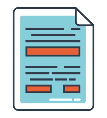 colorful document illustration over white