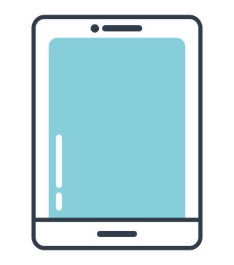 colorful tablet illustration over white