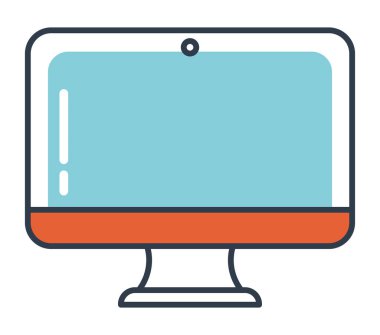 colorful pc monitor over white