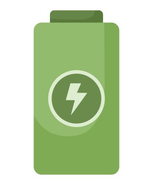 green battery design over white