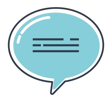colorful speech bubble over white