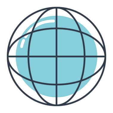 colorful internet symbol over white