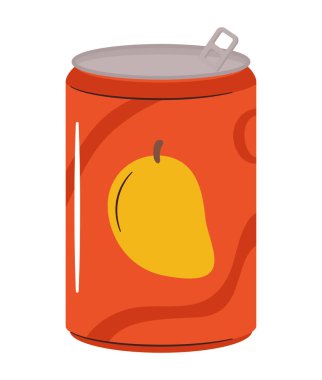 Mango içeceği beyaz üzerine konserve