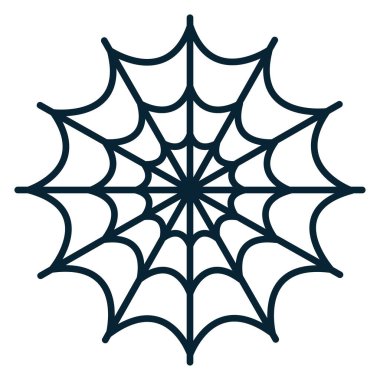 Beyaz üzerine Cadılar Bayramı Örümcek Ağı simgesi