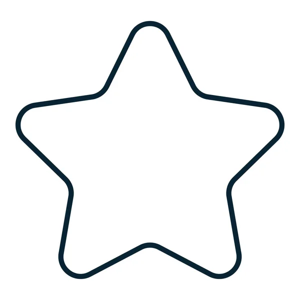 Cinco Puntos Icono Estrella Sobre Blanco — Archivo Imágenes Vectoriales