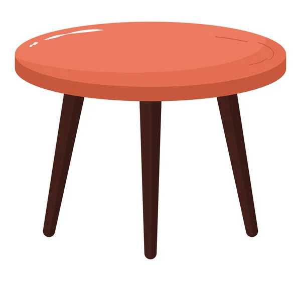 Orangefarbener Tisch Über Weißem — Stockvektor
