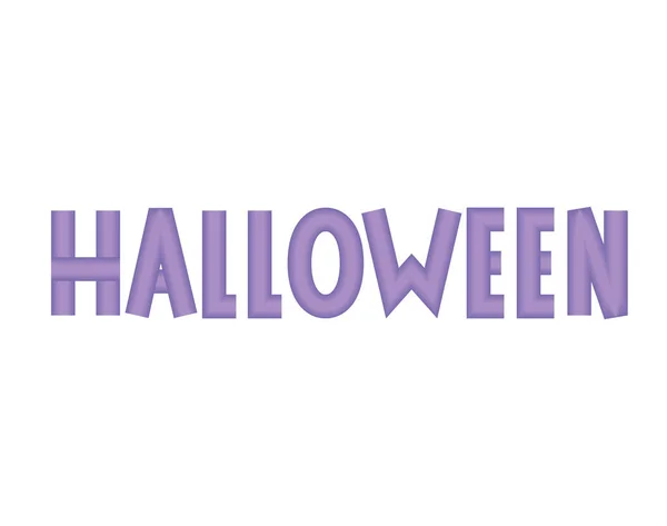 Roxo Halloween Lettering Sobre Branco —  Vetores de Stock