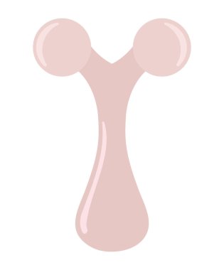 Beyaz üzerinde pembe masaj silindiri