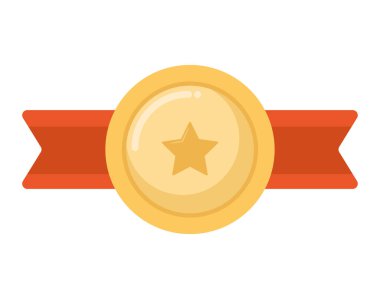 Altın ödül tasarımı beyazın üstünde