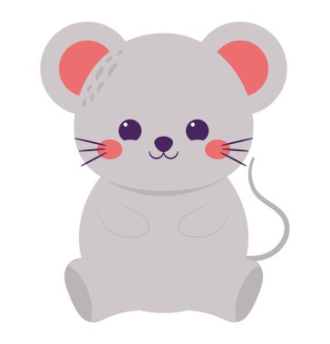 Beyaz yerine sevimli renkli fare