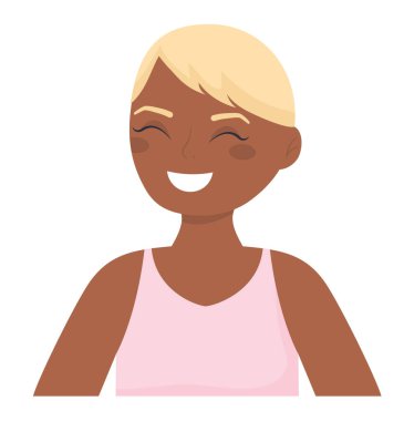 Beyaz yerine mutlu bayan tasarımı