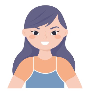 glad lady illustration over white