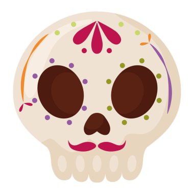 beyaz üzerinde muertos gün kafatası