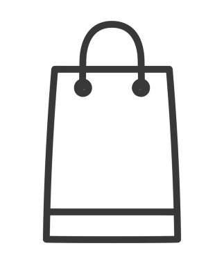 Beyaz yerine siyah alışveriş çantası.