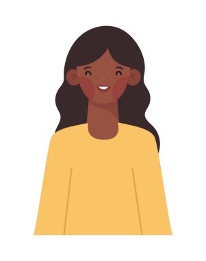 Mutlu bayan tasarımı beyaz üzerine