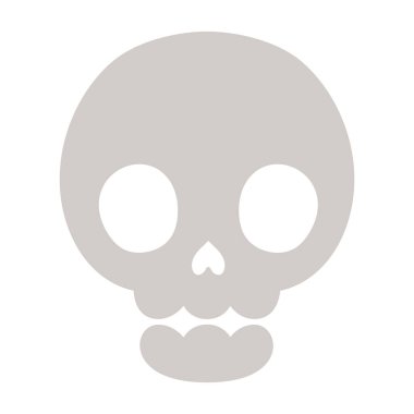 human skull design over white