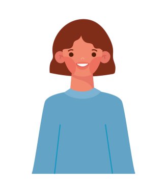 Beyaz yerine mutlu bayan illüstrasyonu