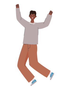 Beyaz yerine mutlu adam illüstrasyonu