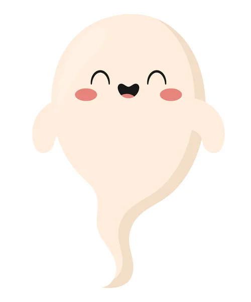 Diseño Fantasma Sonriente Sobre Blanco — Vector de stock