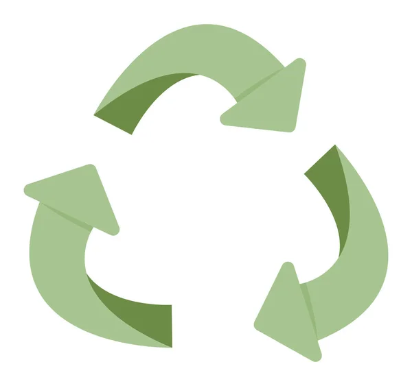 Recycle Symbol Illustration White — Stock Vector