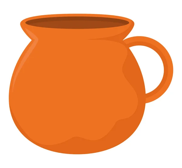 Oranje Pot Ontwerp Wit — Stockvector