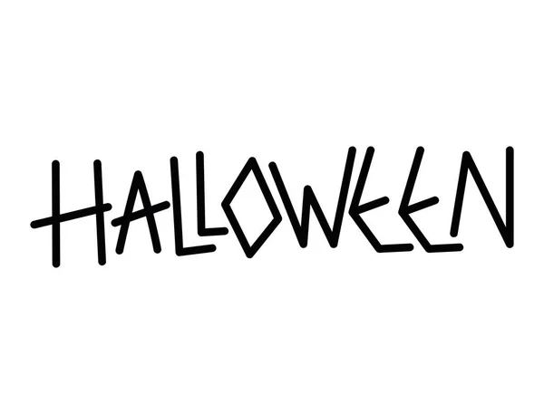 Preto Halloween Lettering Sobre Branco —  Vetores de Stock