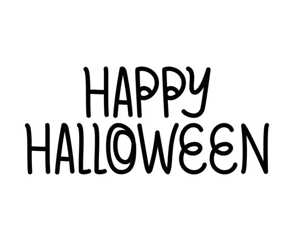 Boldog Halloween Betűk Fehér Felett — Stock Vector