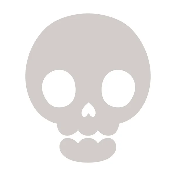Human Skull Design White — Stock Vector