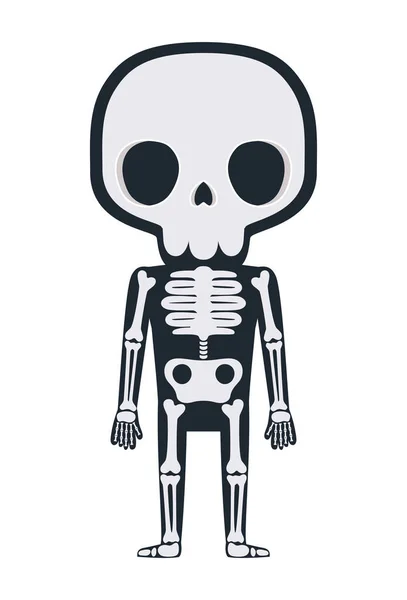 Halloween Skeleton Design White — Stock Vector