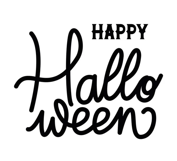 Szczęśliwy Napis Halloween Nad Białym — Wektor stockowy