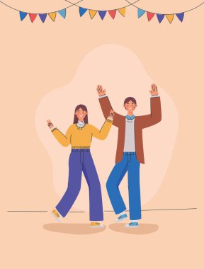 Partide mutlu insanlar afişi