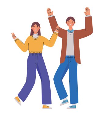 Mutlu insanlar beyazlar üzerinde tasarım yapar