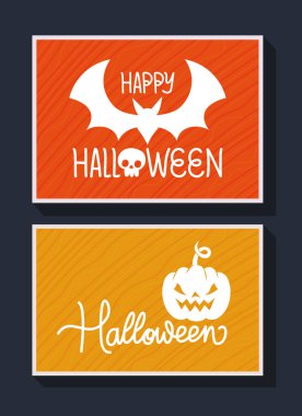 Cadılar Bayramı parti kartları seti