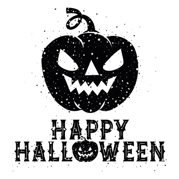 Boldog Halloween Szöveg Sütőtök — Stock Vector