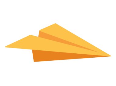 Beyaz üzerine altın kağıt uçak