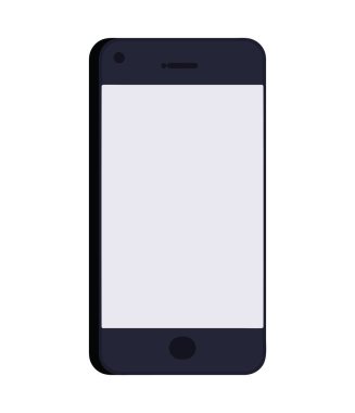 Beyaz yerine siyah telefon illüstrasyonu