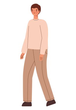 Kahverengi saçlı adam beyaz üzerine