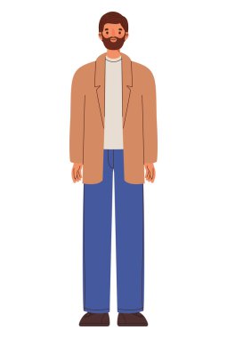 Sakallı adam beyazın üstünde