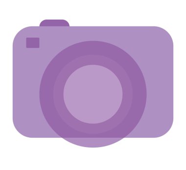 Cam morfizmi, beyaz üzerine mor kamera.