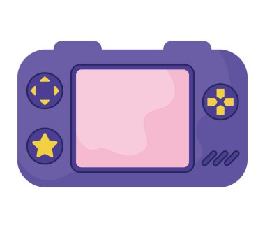 Retro ele video oyunu üzerine beyaz