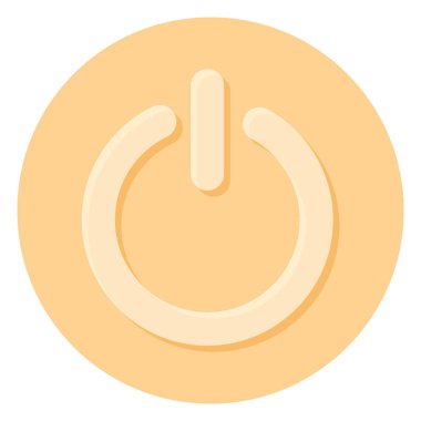 Beyaz üzerine cam biçimlendirme güç düğmesi