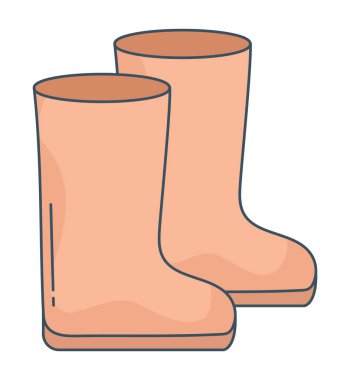 Bahçe çizmeleri beyaz üzerine dizayn edilmiş.