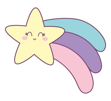 Beyaz yerine mutlu kayan yıldız